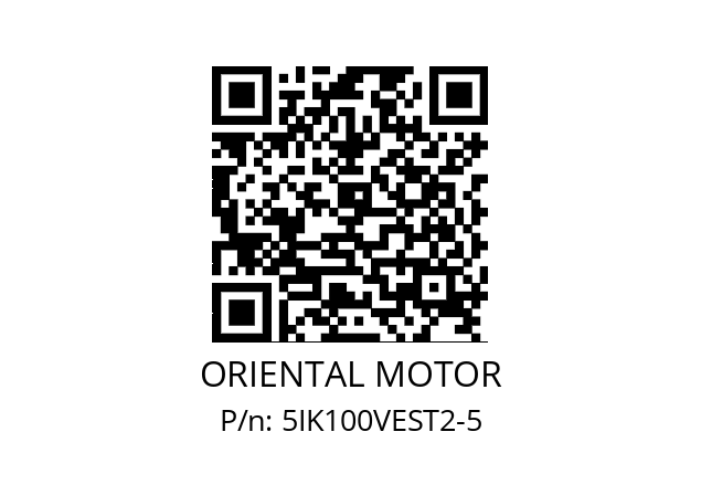   ORIENTAL MOTOR 5IK100VEST2-5