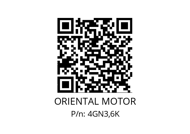   ORIENTAL MOTOR 4GN3,6K