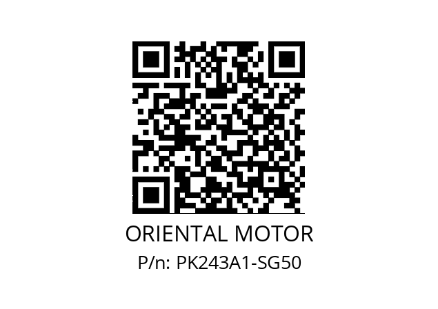   ORIENTAL MOTOR PK243A1-SG50