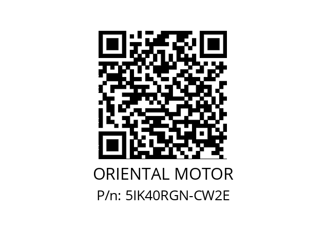   ORIENTAL MOTOR 5IK40RGN-CW2E