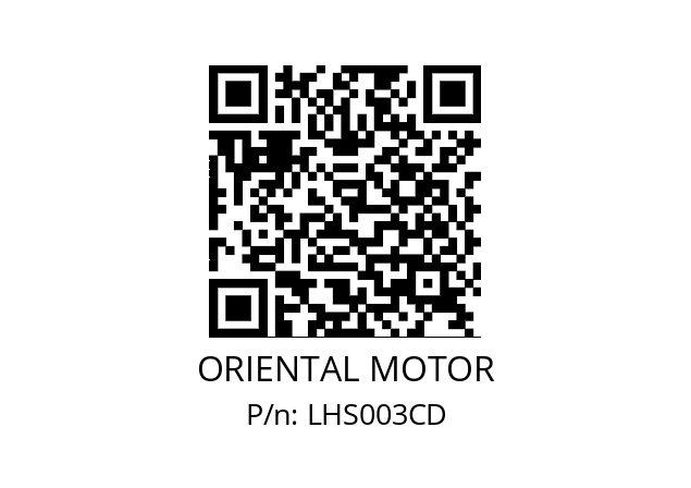   ORIENTAL MOTOR LHS003CD