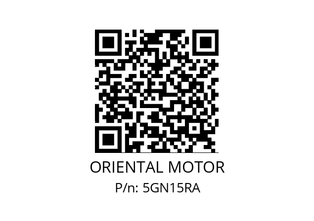   ORIENTAL MOTOR 5GN15RA