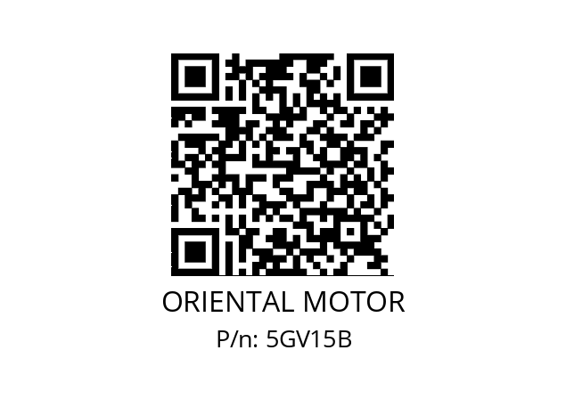   ORIENTAL MOTOR 5GV15B