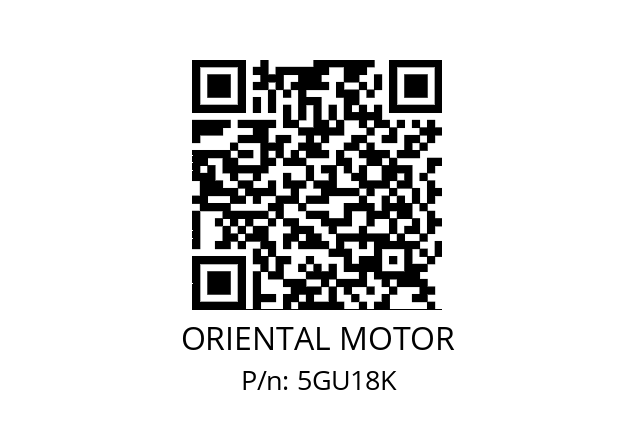   ORIENTAL MOTOR 5GU18K