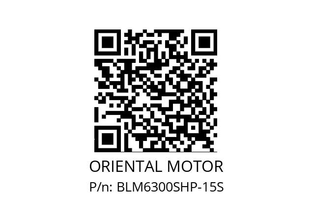   ORIENTAL MOTOR BLM6300SHP-15S