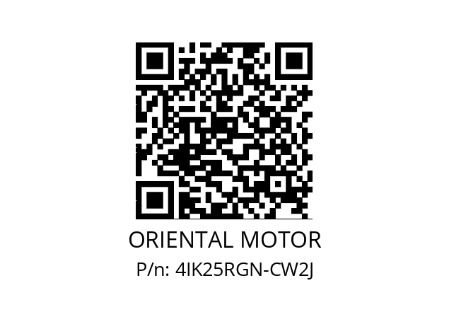   ORIENTAL MOTOR 4IK25RGN-CW2J