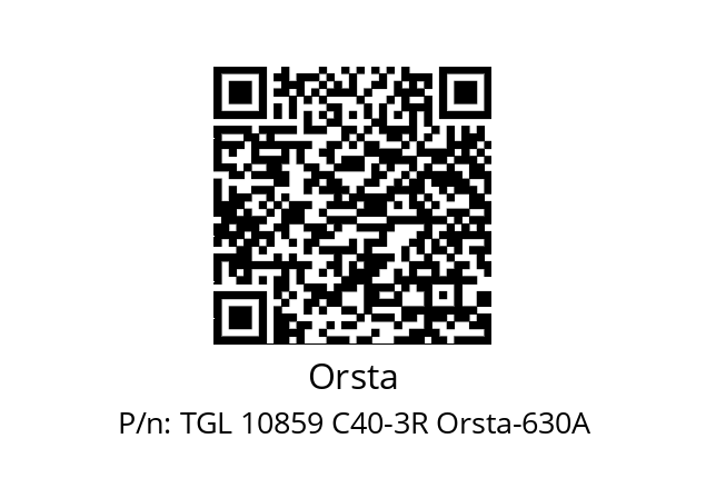   Orsta TGL 10859 C40-3R Orsta-630A