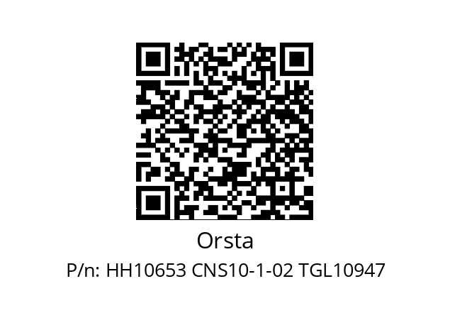   Orsta HH10653 CNS10-1-02 TGL10947