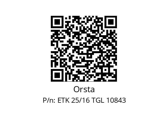   Orsta ETK 25/16 TGL 10843