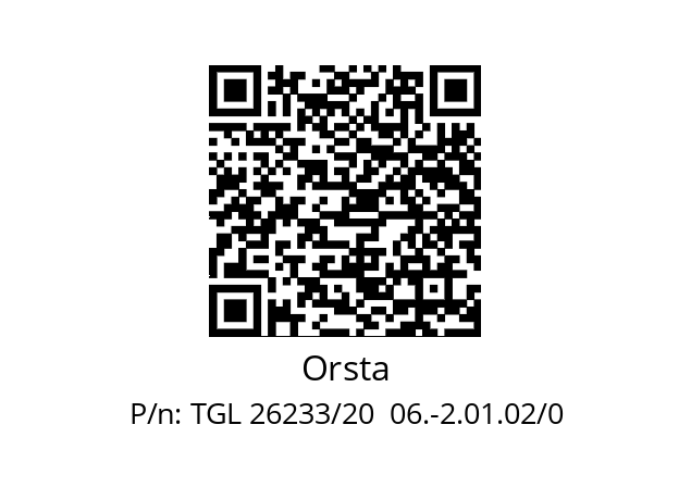   Orsta TGL 26233/20  06.-2.01.02/0