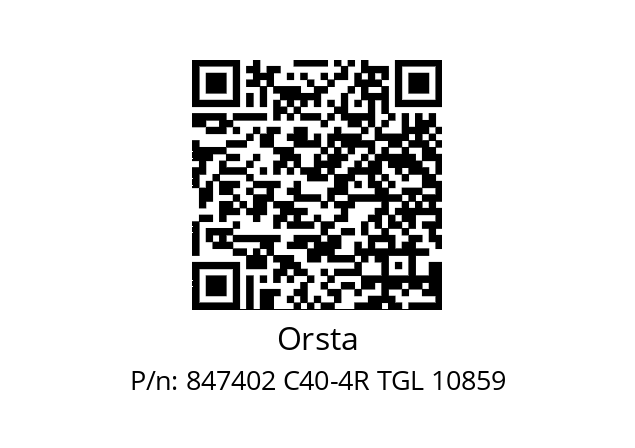   Orsta 847402 C40-4R TGL 10859