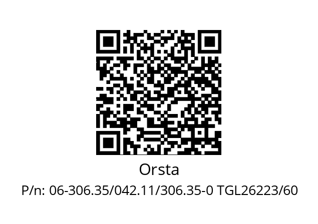   Orsta 06-306.35/042.11/306.35-0 TGL26223/60