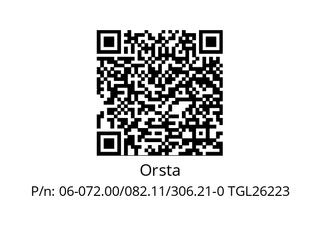   Orsta 06-072.00/082.11/306.21-0 TGL26223