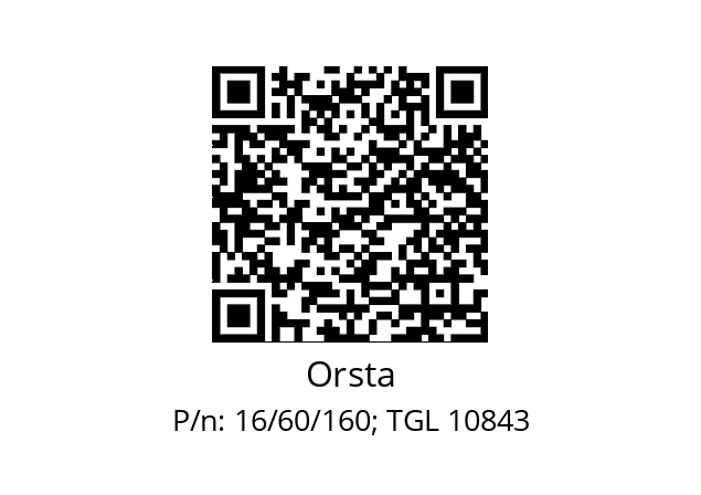   Orsta 16/60/160; TGL 10843