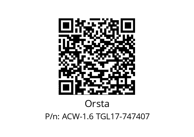   Orsta ACW-1.6 TGL17-747407