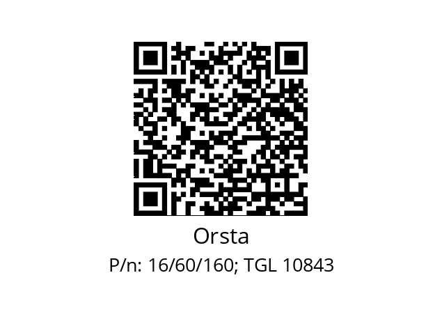   Orsta 16/60/160; TGL 10843