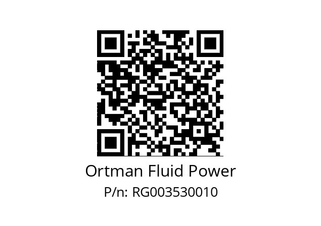   Ortman Fluid Power RG003530010