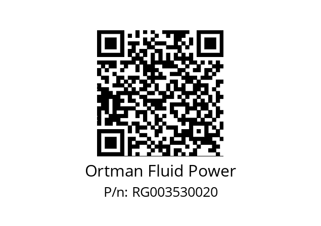   Ortman Fluid Power RG003530020