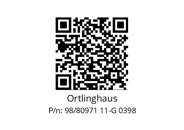   Ortlinghaus 98/80971 11-G 0398