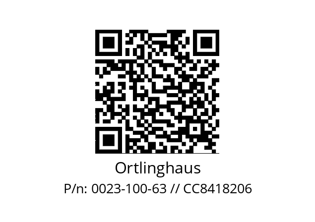   Ortlinghaus 0023-100-63 // CC8418206