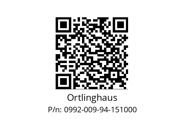   Ortlinghaus 0992-009-94-151000