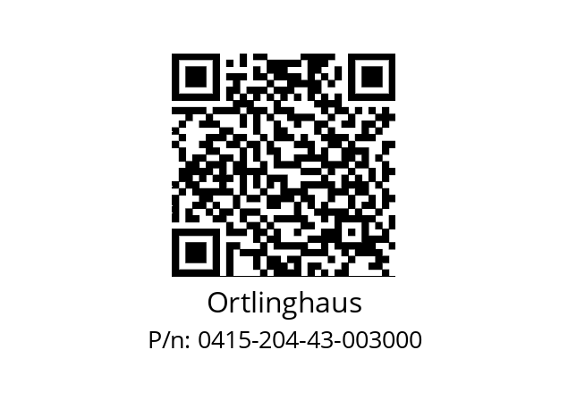   Ortlinghaus 0415-204-43-003000