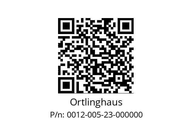   Ortlinghaus 0012-005-23-000000