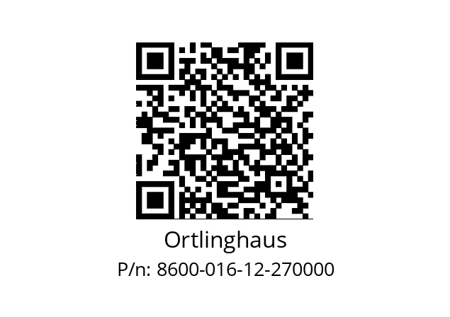   Ortlinghaus 8600-016-12-270000