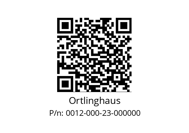   Ortlinghaus 0012-000-23-000000