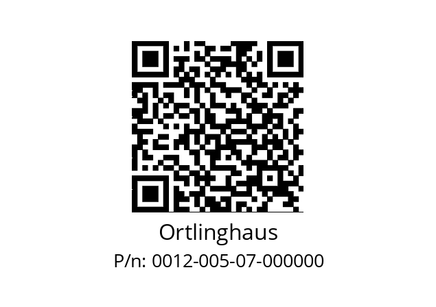   Ortlinghaus 0012-005-07-000000