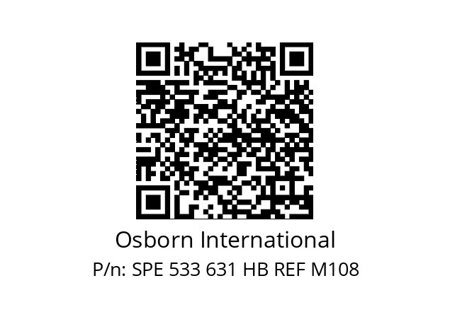   Osborn International SPE 533 631 HB REF M108