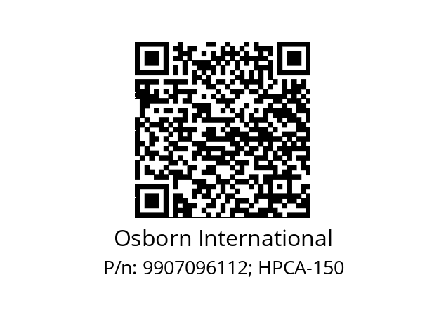   Osborn International 9907096112; HPCA-150