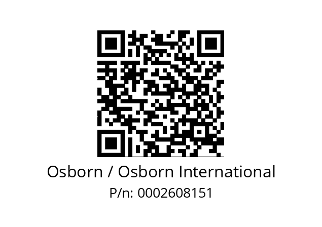   Osborn / Osborn International 0002608151