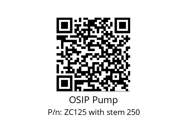   OSIP Pump ZC125 with stem 250