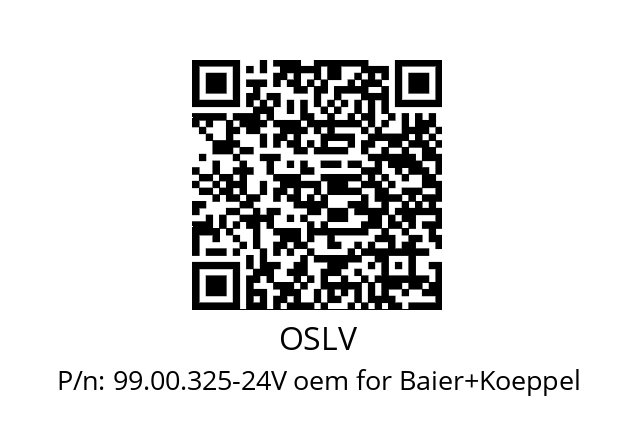   OSLV 99.00.325-24V oem for Baier+Koeppel