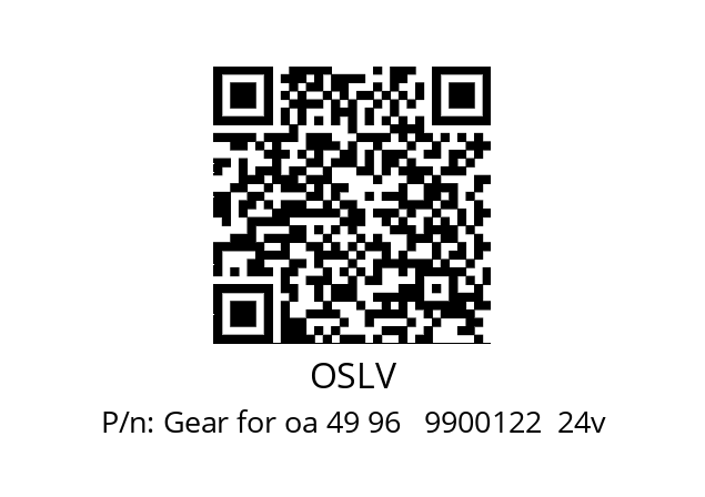   OSLV Gear for oa 49 96   9900122  24v