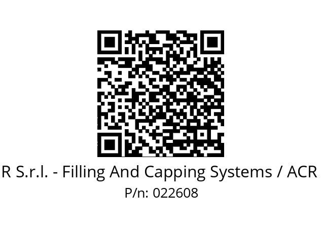   A C R S.r.l. - Filling And Capping Systems / ACR SRL 022608