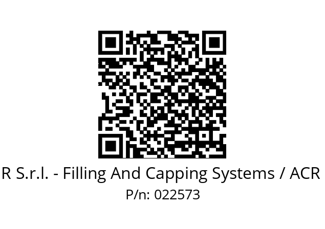   A C R S.r.l. - Filling And Capping Systems / ACR SRL 022573