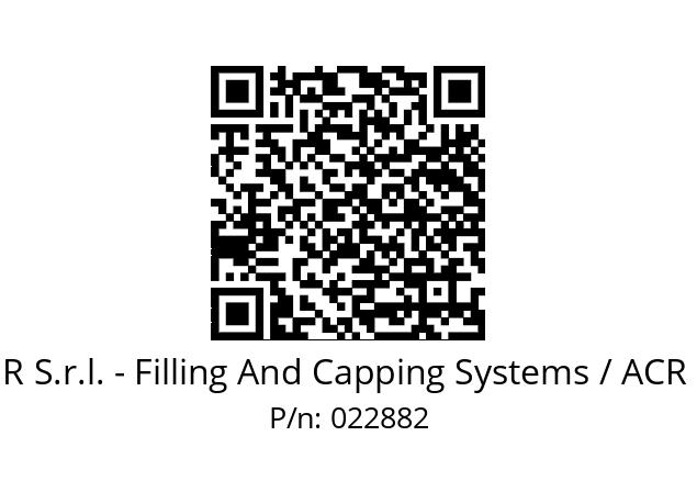   A C R S.r.l. - Filling And Capping Systems / ACR SRL 022882