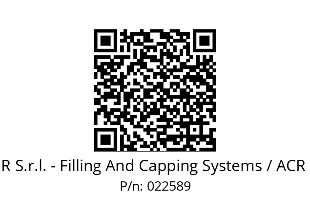   A C R S.r.l. - Filling And Capping Systems / ACR SRL 022589