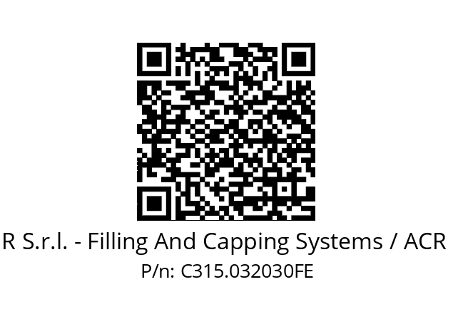   A C R S.r.l. - Filling And Capping Systems / ACR SRL C315.032030FE