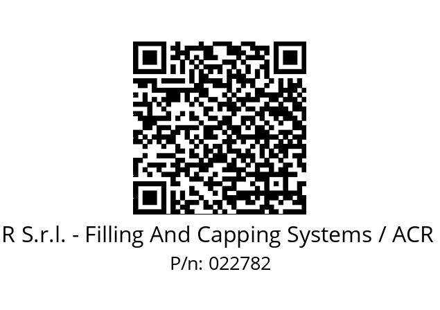   A C R S.r.l. - Filling And Capping Systems / ACR SRL 022782