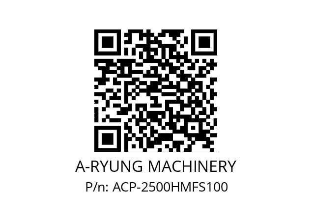   A-RYUNG MACHINERY ACP-2500HMFS100