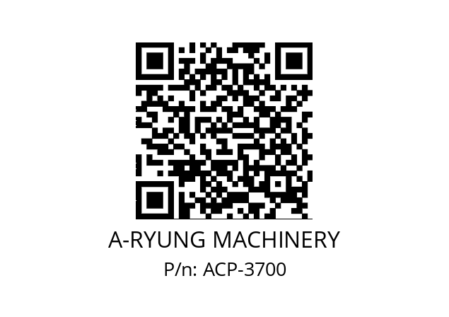   A-RYUNG MACHINERY ACP-3700