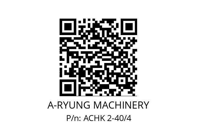   A-RYUNG MACHINERY ACHK 2-40/4