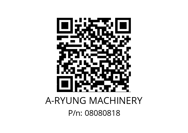   A-RYUNG MACHINERY 08080818