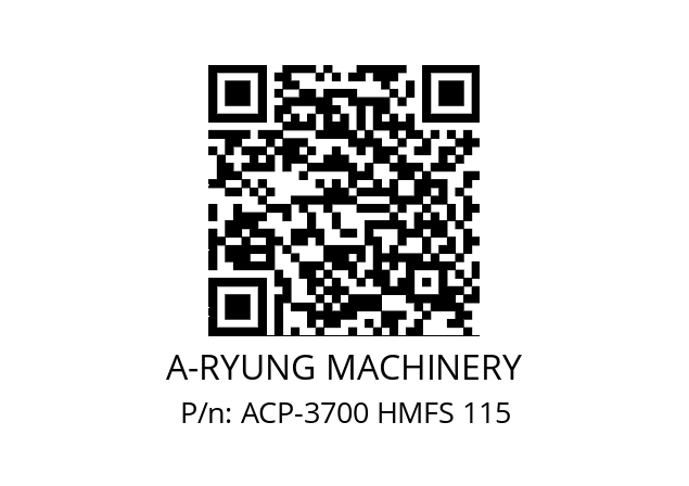   A-RYUNG MACHINERY ACP-3700 HMFS 115