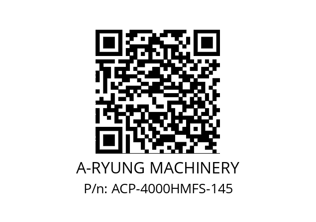   A-RYUNG MACHINERY ACP-4000HMFS-145