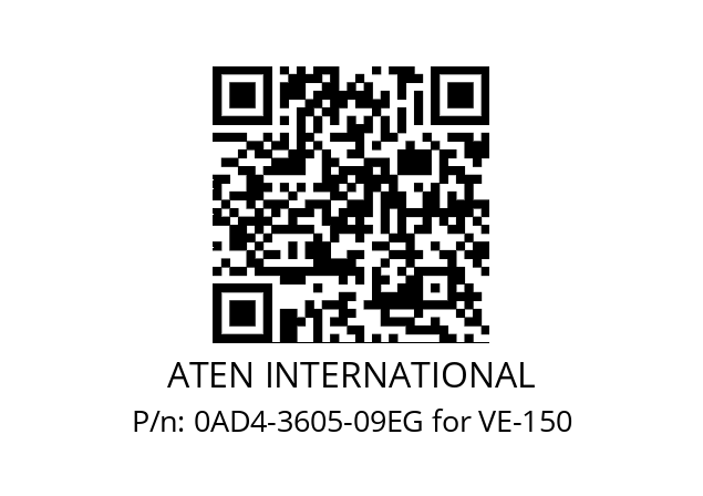   ATEN INTERNATIONAL 0AD4-3605-09EG for VE-150