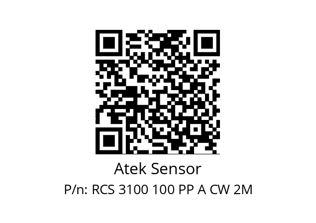   Atek Sensor RCS 3100 100 PP A CW 2M